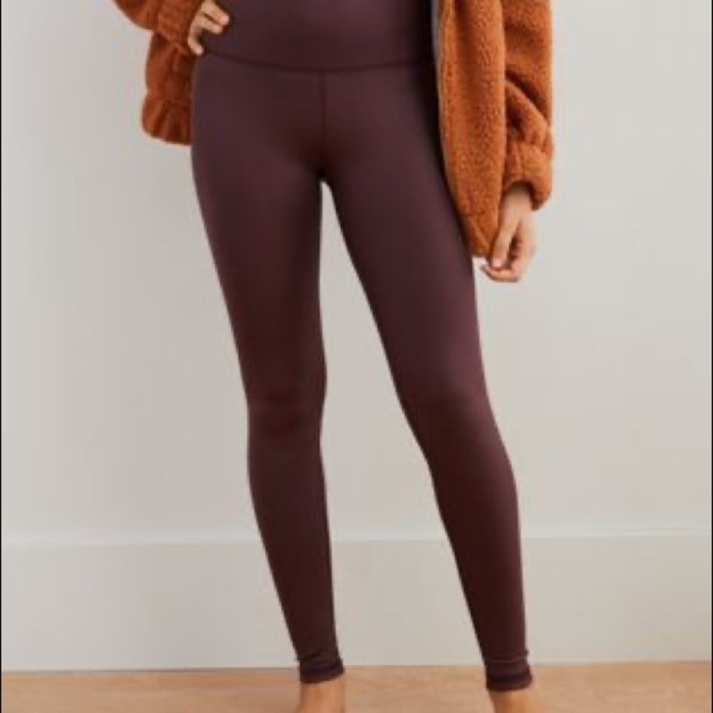 Burgundy Play Shine Aerie Legging